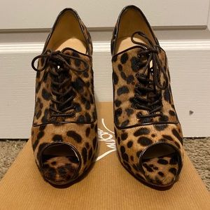 Christian Louboutin Lady Derby120 PeepToe Booties